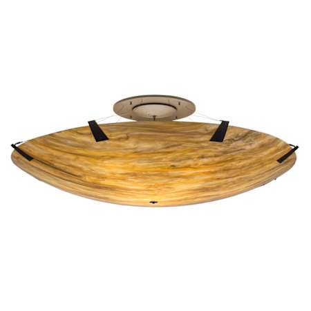 Meyda Tiffany Araneta 14 Light 72" Wide Semi-Flush Bowl Ceiling Fixture - Oil Rubbed Bronze Finish - GU24 Bulb Base Oil Rubbed Bronze