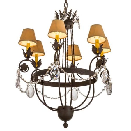 Meyda Tiffany Antonia 6 Light 28" Wide Ring Chandelier Crystal
