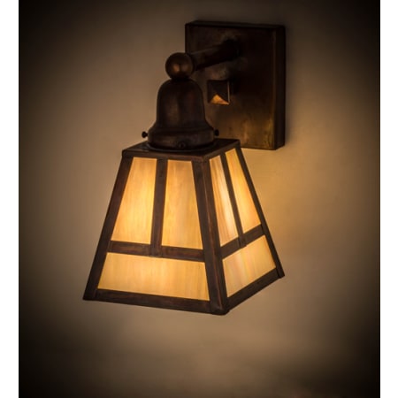 Meyda Tiffany T 10" Tall Wall Sconce Vintage Brass
