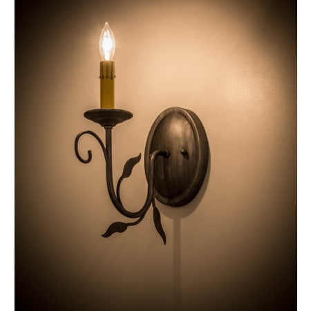 Meyda Tiffany Bordeaux 12" Tall Wall Sconce Iron Ore