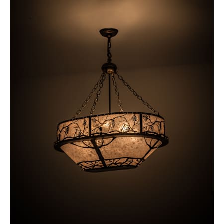 Meyda Tiffany Whispering Pines 4 Light 20" Wide Pendant Antique Copper / Burnished