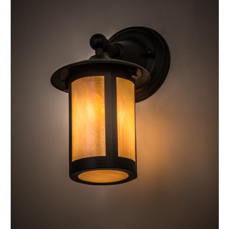 Meyda Tiffany Fulton 11" Tall Wall Sconce Textured Black