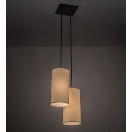 Meyda Tiffany Suave 2 Light 21" Wide Multi Light Pendant Nickel