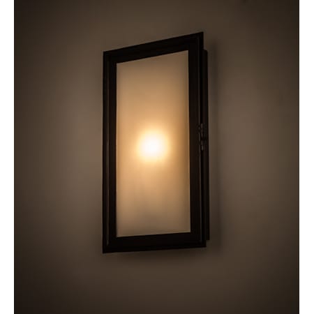 Meyda Tiffany Ventana 16" Tall Wall Sconce Black Chrome