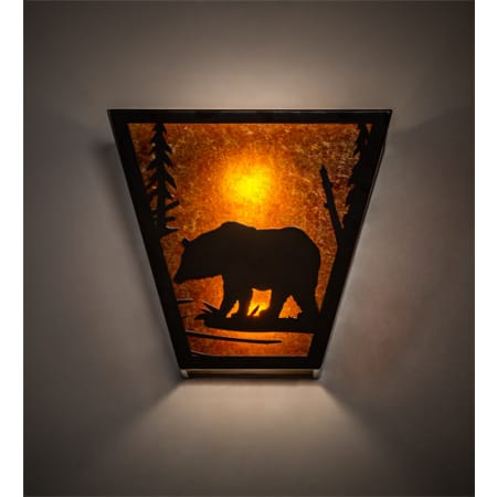 Meyda Tiffany Bear 2 Light 12" Tall Wall Sconce Timeless Bronze