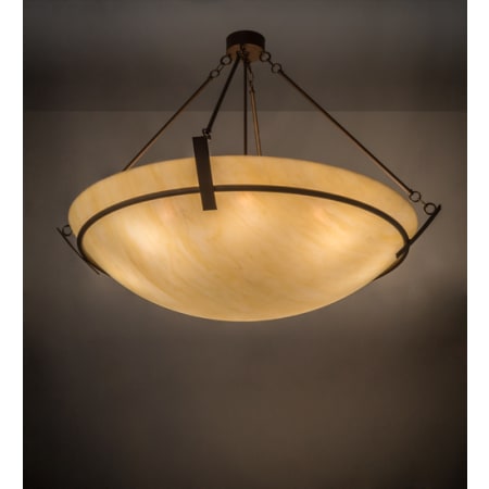 Meyda Tiffany Covina 8 Light 47" Wide Pendant Rust / Antique