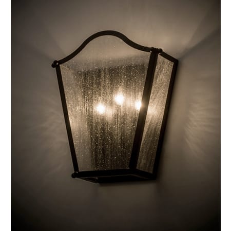 Meyda Tiffany Austin 3 Light 14" Tall Wall Sconce Blackwash