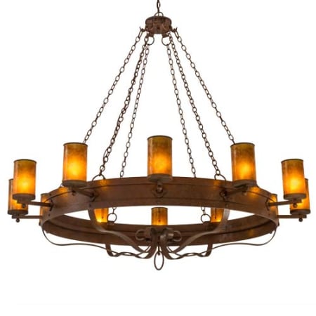 Meyda Tiffany Parnella 12 Light 72" Wide Ring Chandelier Rust