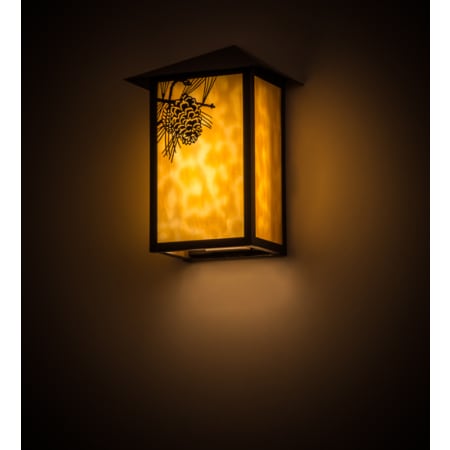 Meyda Tiffany Seneca 10" Tall LED Wall Sconce Craftsman Brown