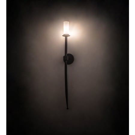 Meyda Tiffany Bechar 48" Tall Wall Sconce Wrought Iron