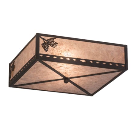 Meyda Tiffany Balsam Pine 2 Light 26" Wide Semi-Flush Square Ceiling Fixture Oil Rubbed Bronze