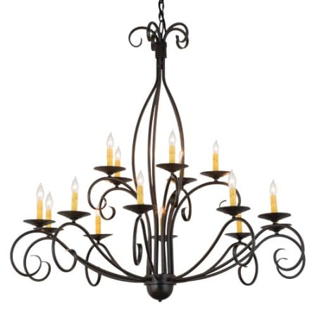 Meyda Tiffany Sienna 15 Light 48" Wide Taper Candle Style Chandelier Timeless Bronze