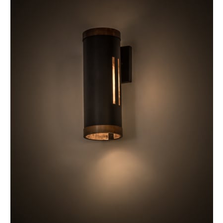 Meyda Tiffany Cilindro 14" Tall Wall Sconce Solar Black