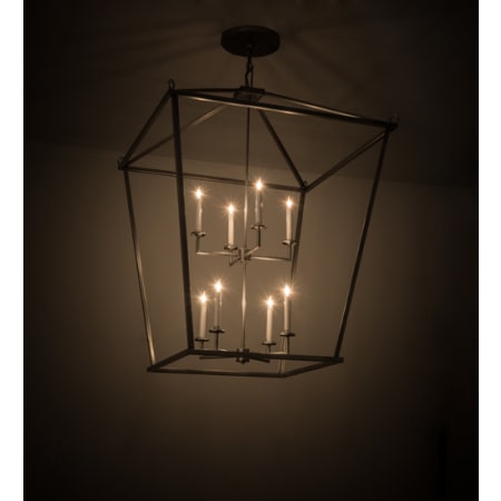 Meyda Tiffany Kitzi 8 Light 51" Wide Taper Candle Pendant Nickel