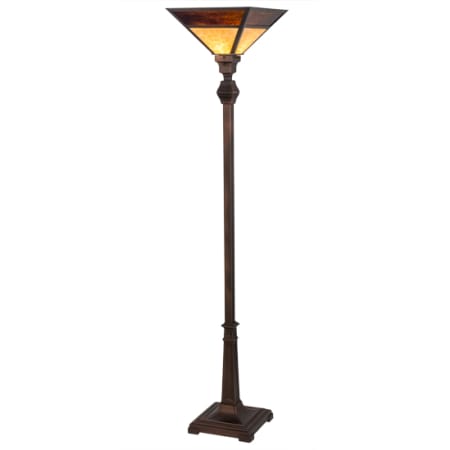 Meyda Tiffany Mission Prime 64" Tall Buffet Floor Lamp Mahogany Bronze