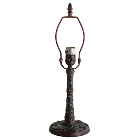 Meyda Tiffany Twisted Fly 9" Tall Lamp Base Mahogany Bronze