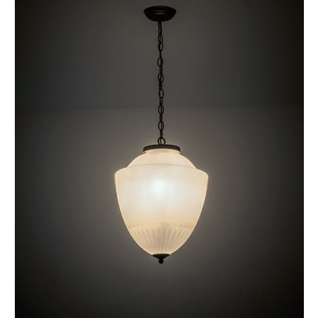 Meyda Tiffany Ovum Aquinum 2 Light 14" Wide Pendant Mahogany Bronze