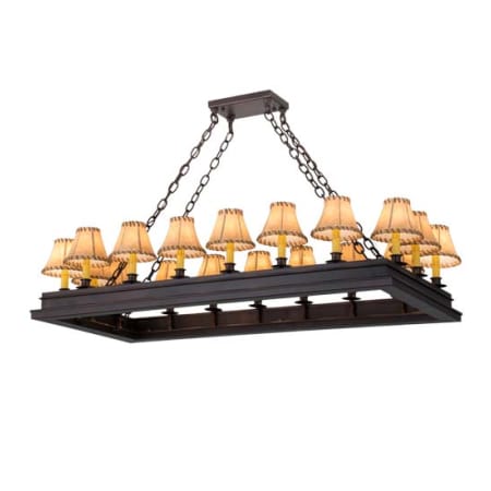 Meyda Tiffany Long Mezek 18 Light 51" Wide Linear Chandelier Mahogany Bronze