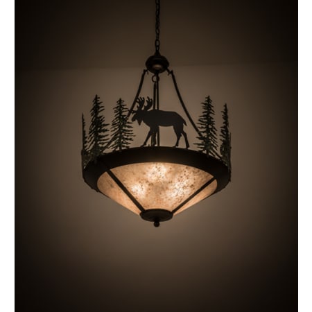 Meyda Tiffany Wandering Moose 3 Light 25" Wide Pendant N/A