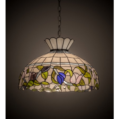 Meyda Tiffany Rose Vine 3 Light 20" Wide Pendant Nickel