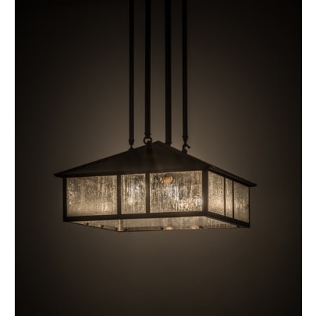 Meyda Tiffany Mission 3 Light 25" Wide Pendant Craftsman Brown