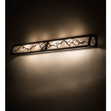 Meyda Tiffany Alpine 4 Light 5" Tall Wall Sconce Textured Black