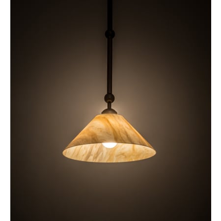 Meyda Tiffany Elijah 5" Wide Mini Pendant Timeless Bronze