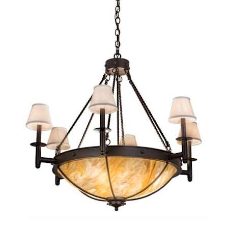 Meyda Tiffany Freya 7 Light 36" Wide Chandelier Cafe-Noir