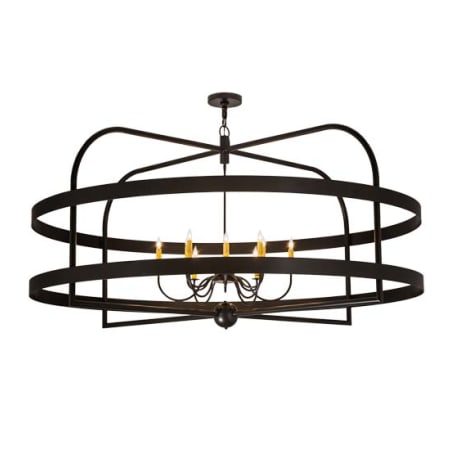 Meyda Tiffany Aldari 12 Light 68" Wide Taper Candle Ring Chandelier Timeless Bronze