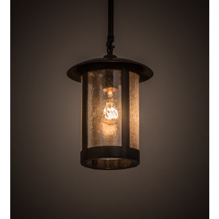 Meyda Tiffany Fulton 8" Wide Mini Pendant Craftsman Brown