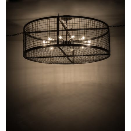 Meyda Tiffany Paloma Golpe 12 Light 60" Wide Cage Pendant Timeless Bronze