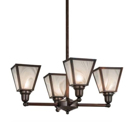 Meyda Tiffany Metro 4 Light 27" Wide Chandelier Antique Brass