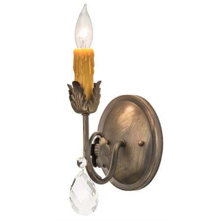 Meyda Tiffany Antonia 11" Tall Wall Sconce Antique Brass Matte