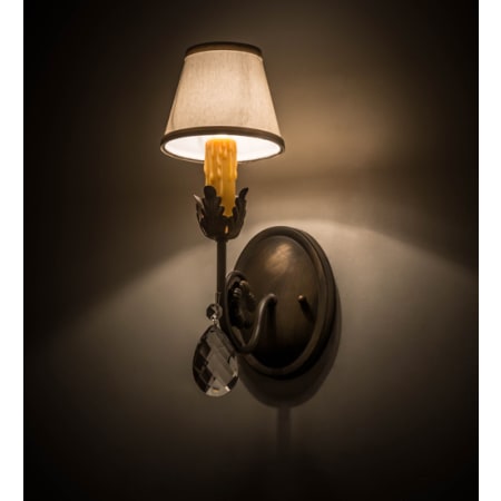 Meyda Tiffany Antonia 15" Tall Wall Sconce Antique Brass Matte