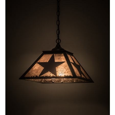 Meyda Tiffany Texas Star 2 Light 23" Wide Pendant Timeless Bronze