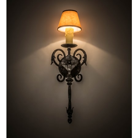Meyda Tiffany Catherine 24" Tall Wall Sconce with Shade Smoke