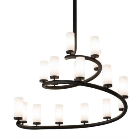 Meyda Tiffany French Horn 17 Light 60" Wide Chandelier Oil Rubbed Bronze