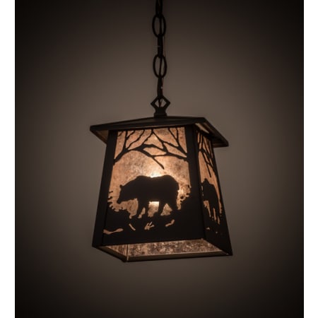 Meyda Tiffany Bear at Dawn 10" Wide Pendant Oil Rubbed Bronze