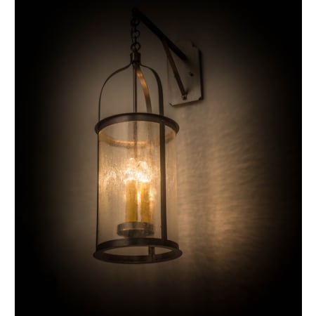 Meyda Tiffany Cilindro Campbell 3 Light 41" Tall Wall Sconce Nickel