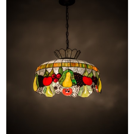 Meyda Tiffany Fruit 3 Light 20" Wide Pendant Mahogany Bronze
