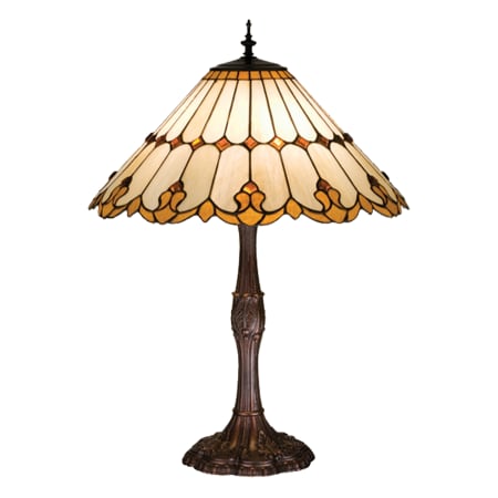 Meyda Tiffany 28.5" H Nouveau Cone Table Lamp Beige Amber