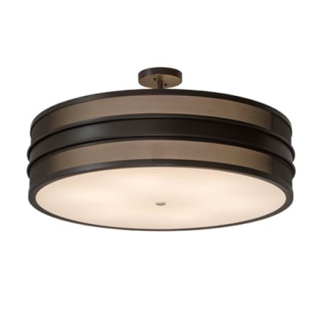 Meyda Tiffany Nolan 6 Light 36" Wide Semi-Flush Drum Ceiling Fixture Timeless Bronze