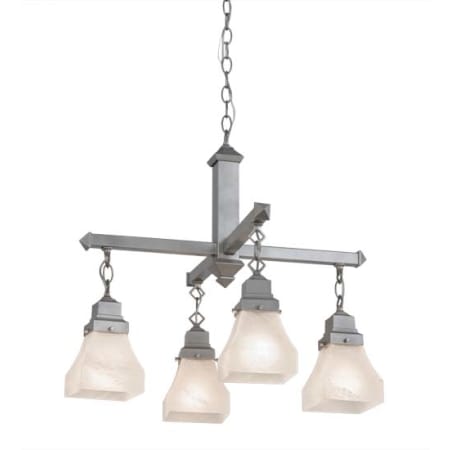 Meyda Tiffany Bungalow 4 Light 24" Wide Chandelier Nickel
