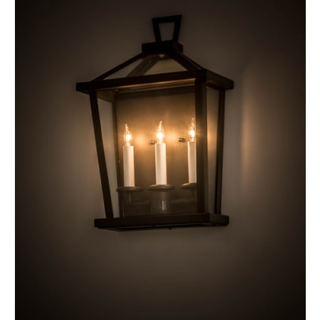 Meyda Tiffany Kitzi 3 Light 19" Tall Wall Sconce Wrought Iron