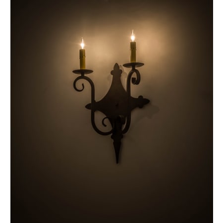 Meyda Tiffany Angelique 2 Light 18" Tall Wall Sconce with Faux Candles Cajun Spice