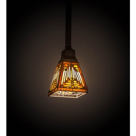 Meyda Tiffany Mission 7" Wide Mini Pendant Mahogany Bronze