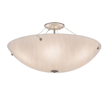 Meyda Tiffany Cypola 6 Light 24" Wide Semi-Flush Bowl Ceiling Fixture - Nickel Finish - GU24 Bulb Base Nickel