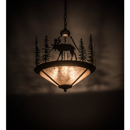 Meyda Tiffany Wandering Moose 3 Light 24" Wide Pendant Oil Rubbed Bronze