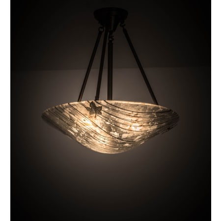 Meyda Tiffany Metro 3 Light 20" Wide Pendant Craftsman Brown