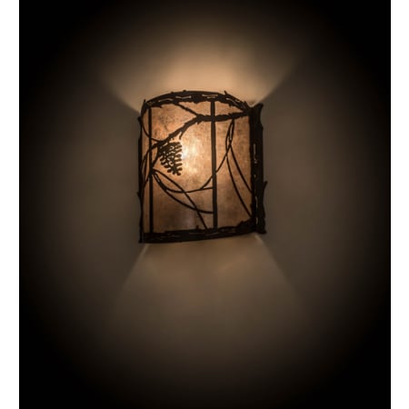 Meyda Tiffany Whispering Pines 10" Tall Wall Sconce Timeless Bronze